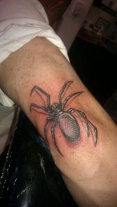 Spider Tattoo on Elbow