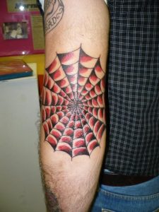 Spider Web Elbow Tattoo