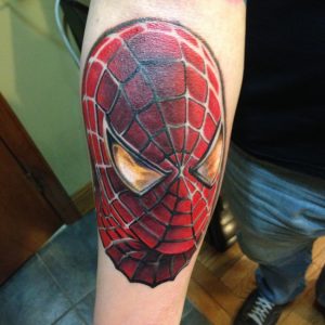 Spiderman Face Tattoo