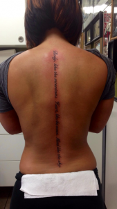 Spine Tattoos Words