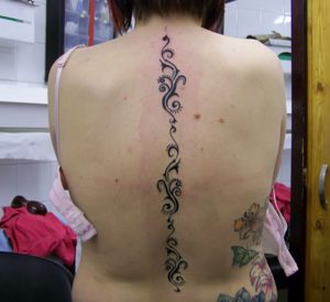 Spine Tattoos for Ladies