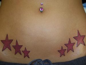 Star Tattoos on Stomach