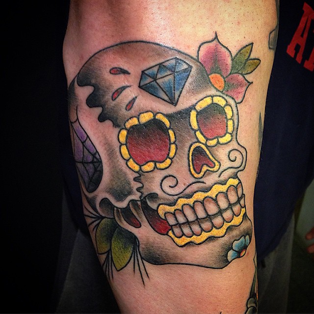 Candy Skull Tattoos Designs, Ideas and Meaning | Tattoos For You