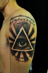 Third Eye Pyramid Tattoo