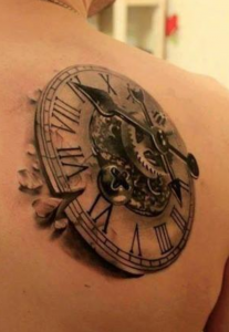 Time Clock Tattoo