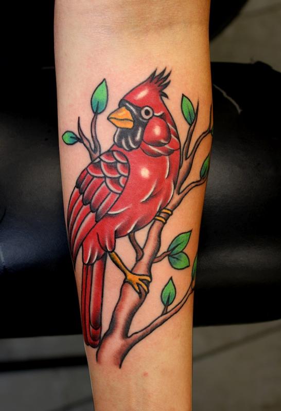 red bird tattoo ideas