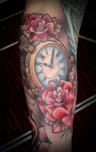 Traditional Clock Tattoo