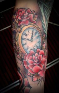 Traditional Clock Tattoo