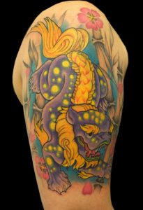 Traditional Foo Dog Tattoo