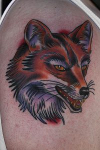 Traditional Fox Tattoo