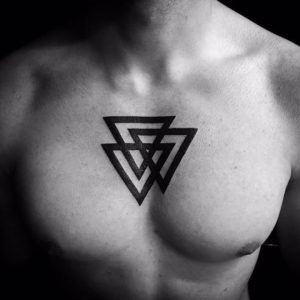 Triangle Tattoo Chest