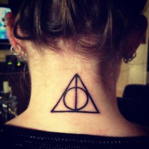 Triangle Tattoo Neck