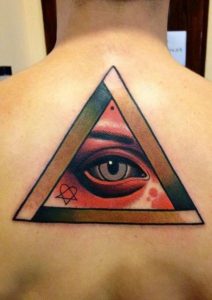 Triangle with Eye Tattoo