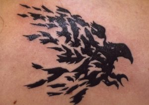 Tribal Crow Tattoo