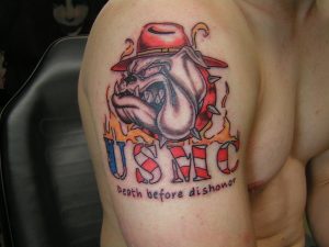USMC Bulldog Tattoo