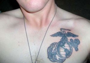 USMC Chest Tattoos