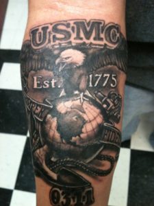 USMC Forearm Tattoo