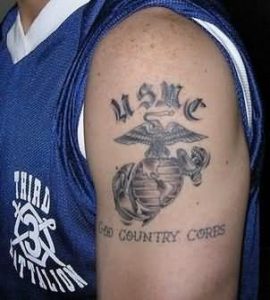 USMC Shoulder Tattoo