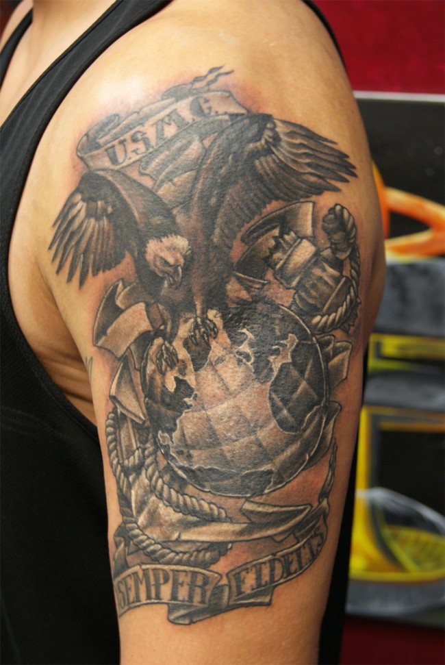 USMC Tattoos Designs, Ideas and Meaning | Tattoos For You