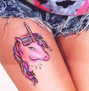 Unicorn Head Tattoo