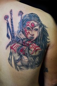 Warrior Woman Tattoo