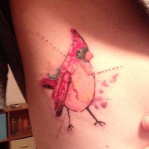 Watercolor Cardinal Tattoo