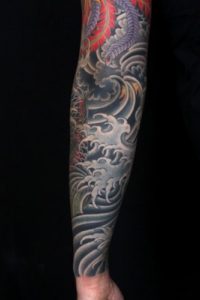 Wave Sleeve Tattoo