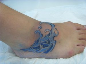 Wave Tattoo Foot