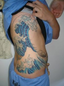 Wave Tattoo on Side