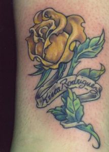 Yellow Rose Tattoo Designs