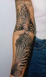 Zebra Sleeve Tattoo