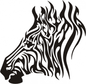 Zebra Tribal Tattoo