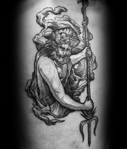 traditional poseidon tattoo