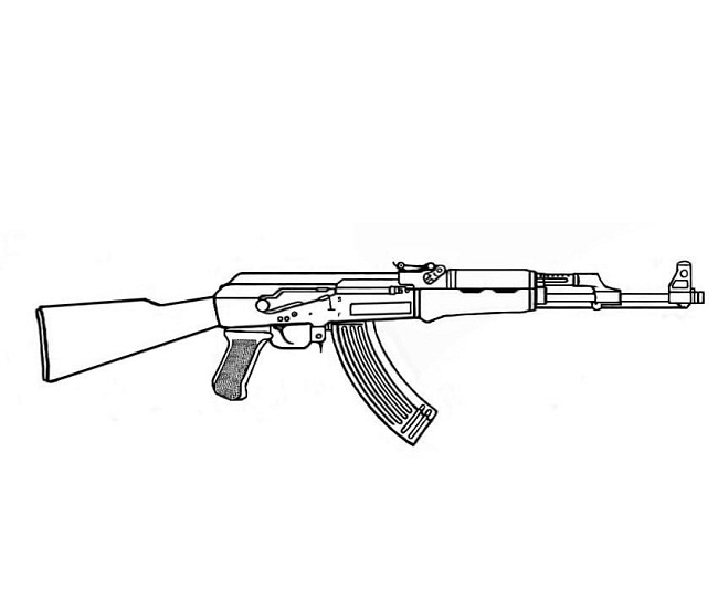 AK 47 Tattoo Drawing.