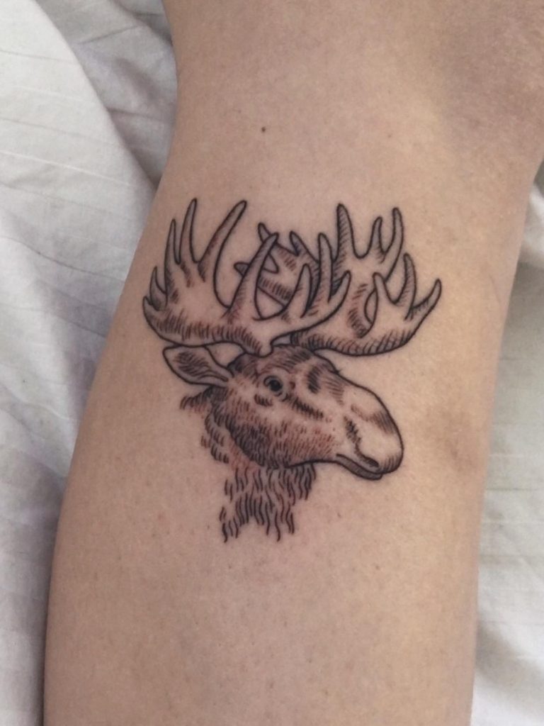 Moose Face Tattoo