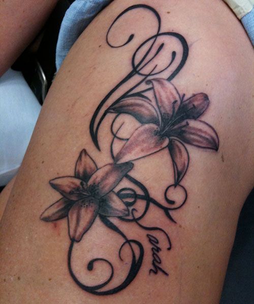 Girl Thigh Tattoo Ideas