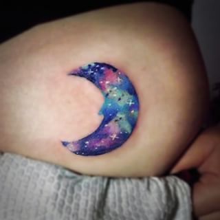  Watercolor Moon Tattoo  Designs Ideas and Meaning Tattoos  