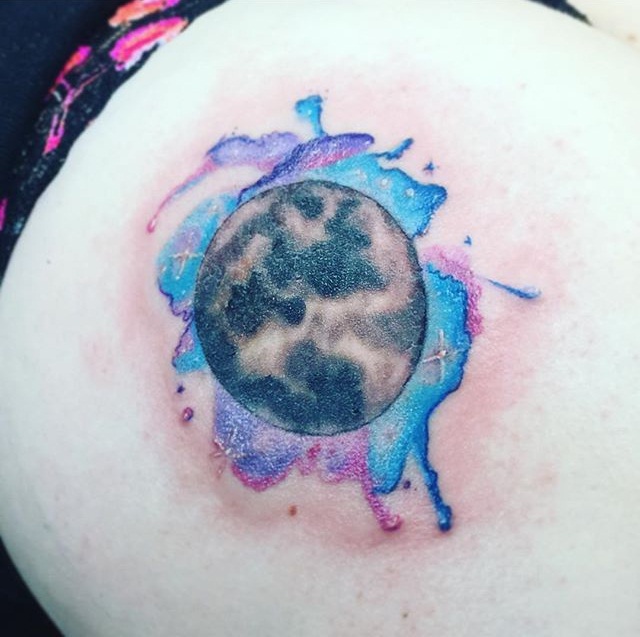  Watercolor Moon Tattoo  Designs Ideas and Meaning Tattoos  