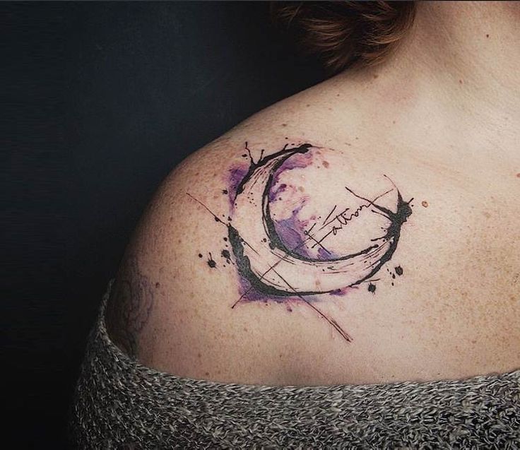  Watercolor Moon Tattoo  Designs Ideas and Meaning Tattoos  