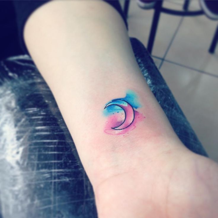  Watercolor Moon Tattoo  Designs Ideas and Meaning Tattoos  