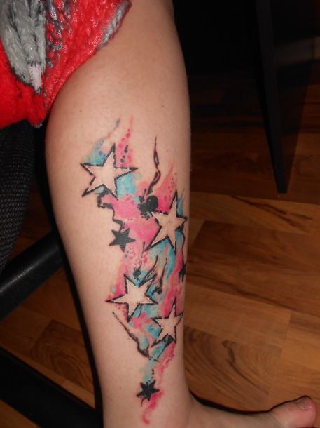 Watercolor Star Tattoo Designs, Ideas and Meaning | Tattoos For You