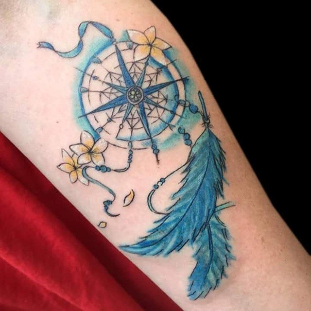 Watercolor Dreamcatcher Tattoo Designs, Ideas and Meaning | Tattoos For You