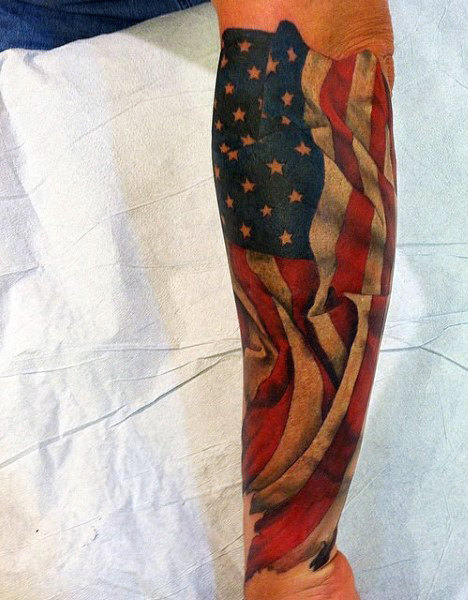 American Flag Sleeve Tattoo Designs Ideas And Meaning Tattoos For You