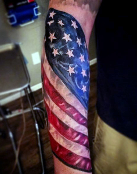 American Flag Sleeve Tattoo Designs, Ideas and Meaning | Tattoos For You