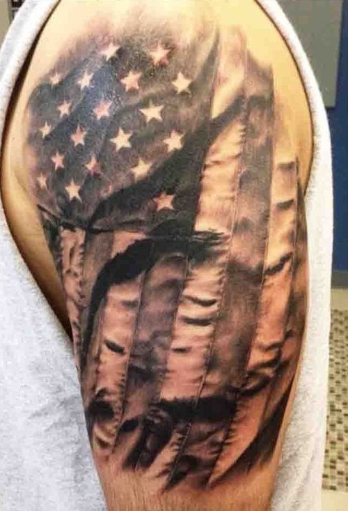 American Flag Sleeve Tattoo Designs, Ideas and Meaning ...