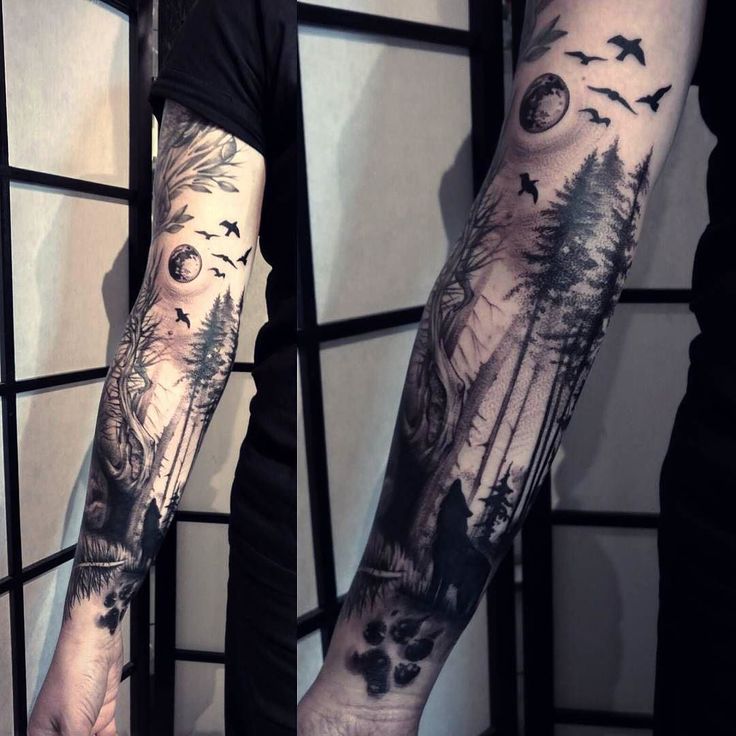 Forest Sleeve Tattoo Designs Ideas And Meaning Tattoos For You