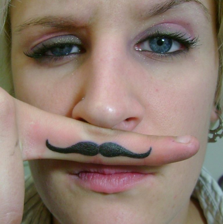 Mustache Finger Tattoo Designs, Ideas and Meaning Tattoos For You