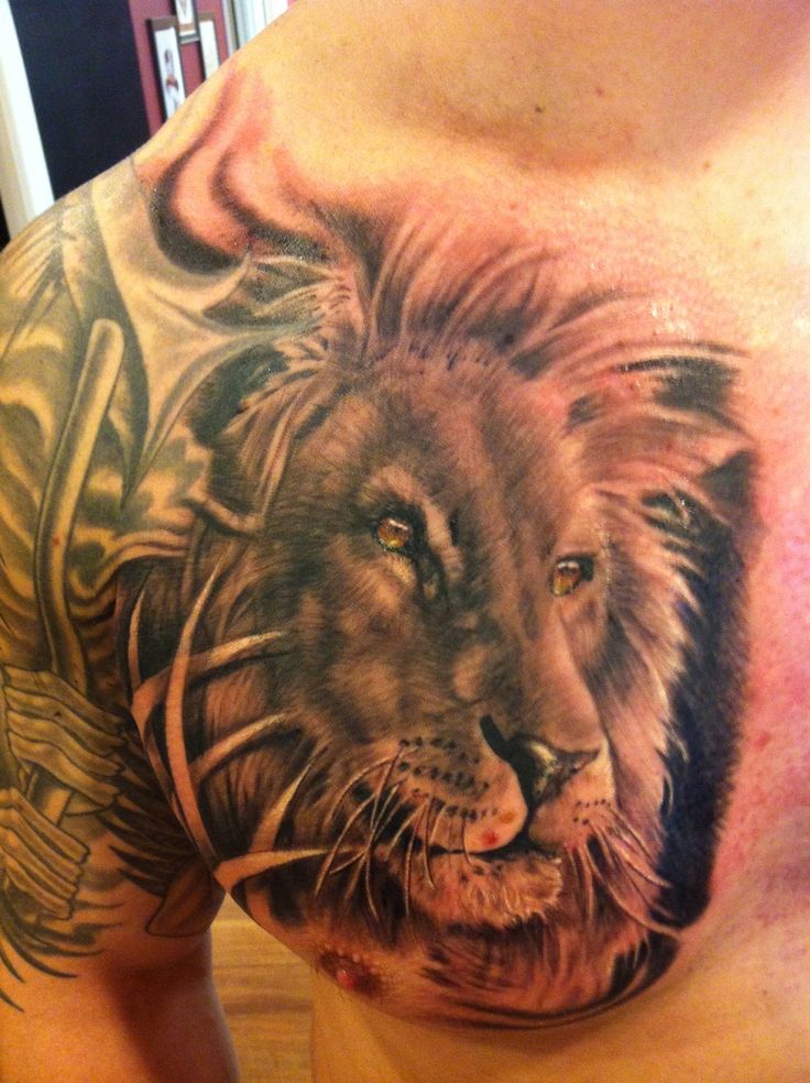 Lion Tattoo On Chest Designs, Ideas and Meaning - Tattoos For You