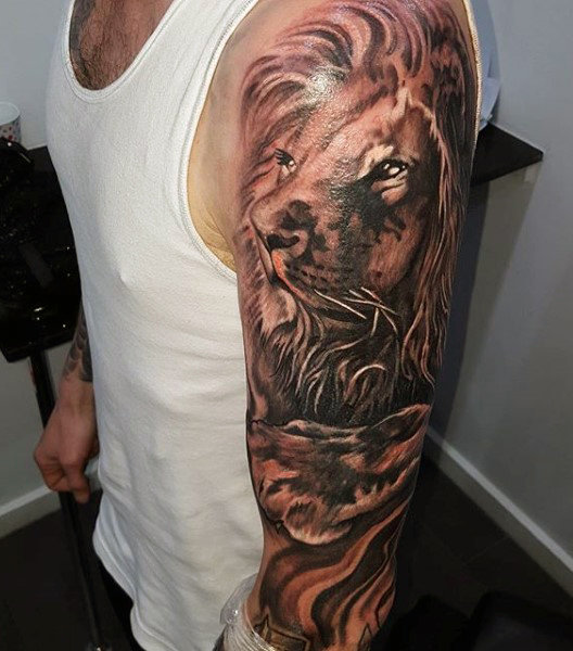 Lion Sleeve Tattoo Designs, Ideas and Meaning Tattoos