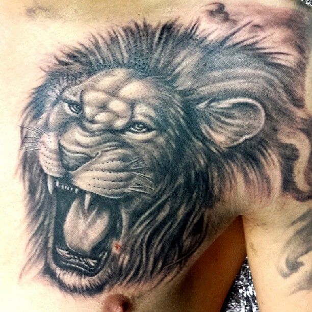 Aggregate 92 about lion chest tattoo latest  indaotaonec